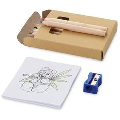 Набор для рисования: 6 цветных карандашей, точилка, раскраска Rimini