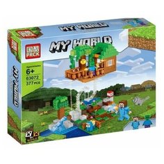 Конструктор Майнкрафт MY WORLD, Атака шахтеров, 377 деталей, 63072 Lele (Prck)