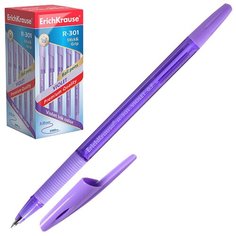 Ручка шариковая "ErichKrause" R-301 Violet Stickamp; Grip 0.7, цвет чернил фиолетовый / 50шт в упаковке / ручка / набор 50шт