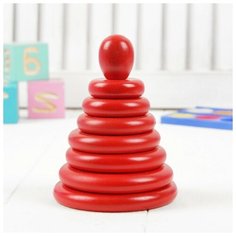 Пирамидка "Красная", 8 деталей Rn Toys