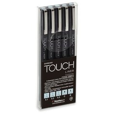 Линер TOUCH Набор линеров TOUCH LINER "Серые" (0.1, 0.3, 0.5мм, C, B) ShinHan Art, 5шт.