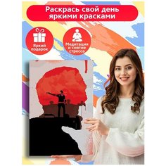 Картина по номерам Сериал Ходячие мертвецы (Рик, Ниган, Дэрил) - 7214 В 60x40