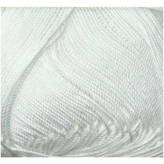 Пряжа Seam Анна 16 арт.372 белоснежный 100% мерсеризованный хлопок 100г 530м 5шт