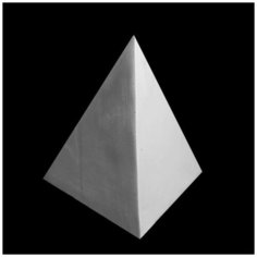 Фигура геометрическая Пирамида четырехгранная, пособие гипсовое учебное 20см Мастерская Экорше