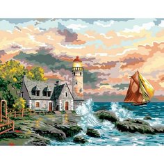 Картина по номерам Маяк у моря 40х50 см Hobby Home