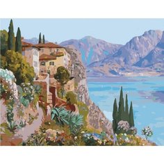 Картина по номерам Дом у горного залива 40х50 см Hobby Home