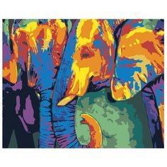 Картина по номерам Пара слонов 40х50 см Hobby Home