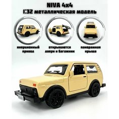 Металлическая машинка инерционная "Нива 4х4" (NIVA) Внедорожник Нет бренда