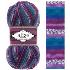 Пряжа для вязания Ализе Superwash 100 (75% шерсть, 25% полиамид) 5х100г/420м цв.4412 Alize