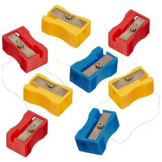 Набор точилок для карандашей 401005 цв. ассортименте, 8 уп. по 3 шт\уп Noname