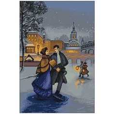 "Фрея" кристальная (алмазная) мозаика ALVK-96 "На катке" 40 х 60 см Freya