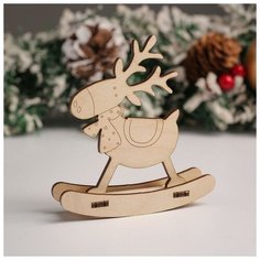 Качалка "Лось с шарфом", 9,5х10,5х2,1 см No Brand