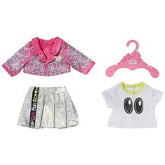 Zapf Creation набор одежды Модный городской наряд для куклы Baby Born 830222 разноцветный