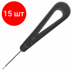 Комплект 15 шт, Шило канцелярское для сшивания документов, С крючком, диаметр 2 мм, европодвес, STAFF, 235435