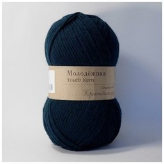 Пряжа Пехорка Молодежная 04 темно-синий 91% акрил, 9% полиамид 200г 280м 5шт