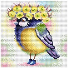Алмазная мозаика / вышивка Солнечная синичка. Стразы Brilliart