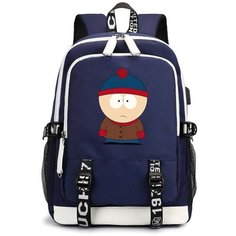 Рюкзак Стэн Марш (South Park) синий с USB-портом №9 Noname