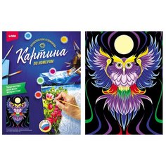 Набор для творчества LORI Картина по номерам Сова