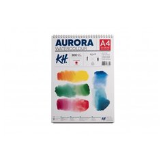 Альбом для акварели на спирали Aurora Hot А4 12 л 300 г 100% целлюлоза