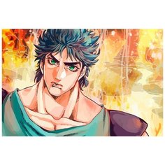 Картина по номерам на холсте Аниме JOJO (Джованна, Джотаро, ДжоДжо) - 8943 Г 60x40