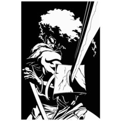 Картина по номерам на холсте Аниме Афросамурай Кума - 7963 В 60x40