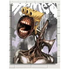 Картина по номерам Сиреноголовый (монстр, ужас, крипота) - 8387 В 30x40