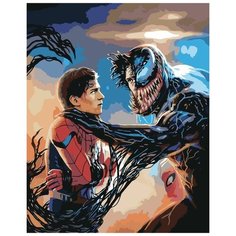 Картина по номерам "Веном и Человек-паук: Том Харди и Том Холланд", 40x50, см, Живопись по Номерам