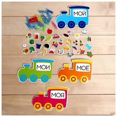 Обучающий набор с прищепками «Мой, моя, моё, мои», в пакете Noname