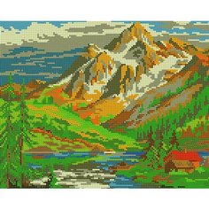 Алмазная мозаика картина Райский пейзаж 35*43,5см Diamant