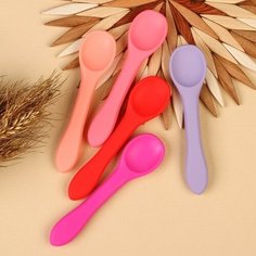 Ложка силиконовая детская, для девочки, цвет микс