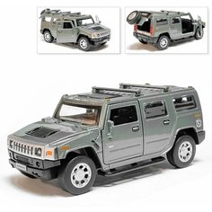 Машина Hummer H2, инерционная, серый, Технопарк, 12 см