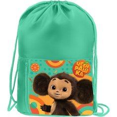 Мешок для обуви 1 отделение Мульти-Пульти "Чебурашка", 340*420мм, карман на молнии