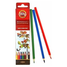 Карандаши акварельные набор 6 цветов Koh-I-Noor Mondeluz 3715