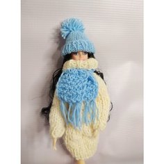 Набор шапка и шарф для куклы Барби Irina Muraveva
