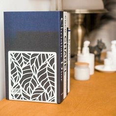 Ограничитель для книг и учебников подставка комплект 2 шт белый 705-001W Hitsad