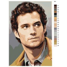 Картина по номерам S81 "Генри Кавилл" 50x70 Brushes Paints