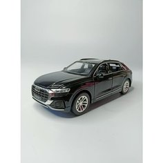 Коллекционная машинка игрушка металлическая Audi Q8 для мальчиков масштабная модель 1:24 черный Alexplay