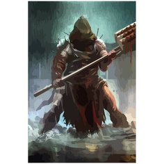 Картина по номерам на холсте обитель зла зомби палач - 972 40X60