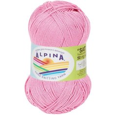 Пряжа ALPINA "SATI" 100% мерсеризованный хлопок 10 шт.х50г 170м №154 розовый