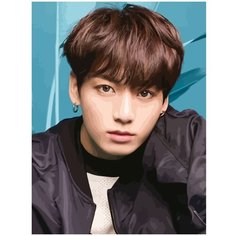Картина по номерам на холсте bts jong kook - 2 30 x 40