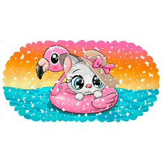 Детский коврик для ванны на присосках противоскользящий "весёлое купание" 36х69 см. разноцветный для девочки /для мальчика ВИЛИНА