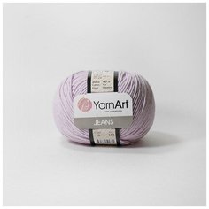 Пряжа YarnArt Jeans (Джинс) - 2 мотка Цвет: 19 светло-сиреневый 55% хлопок, 45% полиакрил 50г 160м