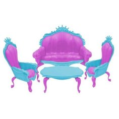 Набор кукольной игровой мебели гостиная диван, 2 кресла и стол Pure Market