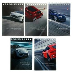 Блокнот А6 40л на гребне Машины, 5видов микс 3-40-294./В упаковке шт: 5 Альт