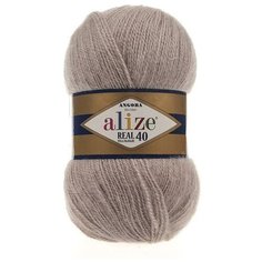 Пряжа Alize Angora Real 40 (Ангора Реал 40) - 2 мотка цвет 541 норка 40% шерсть, 60% акрил 100г 480м