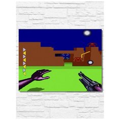Картина по номерам на холсте игра Lawnmower Man (Sega, Сега, 16 bit, 16 бит, ретро приставка) - 9975 Г 30x40
