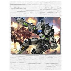 Картина по номерам на холсте Vanquish (ванквиш, шутер, PS, Xbox, PC, Switch) - 10360 30x40