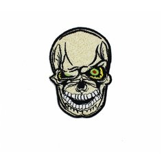 Шеврон, нашивка, патч, термоаппликация на клеевой основе, череп, с черепом #1. Размер 70x50 мм. Мега Принт