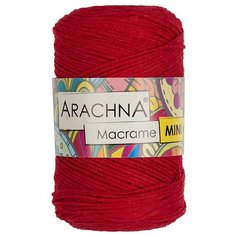 Пряжа ARACHNA Macrame Mini (Макраме Мини) 08 красный 80% хлопок 20% полиэстер 250г 230м 4шт