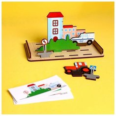 Головоломка. Повтори по образцу «Транспорт» Лесная мастерская